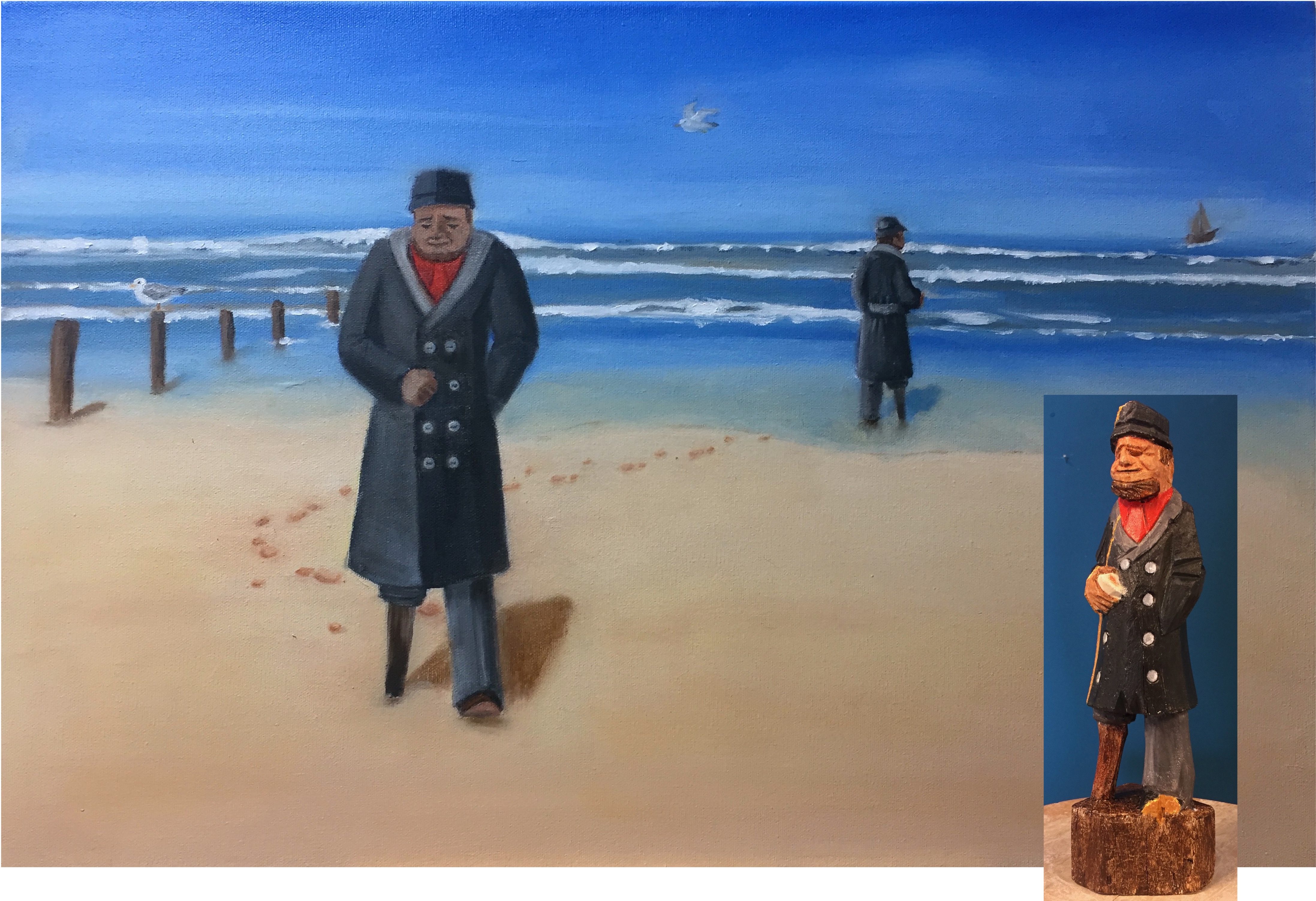 Away from the sea plus figurine